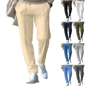 2024Spring American Casual Three-Dimensional Single Pleated Drape Men's Suit Pants Loose Drawstring Track Sweatpants