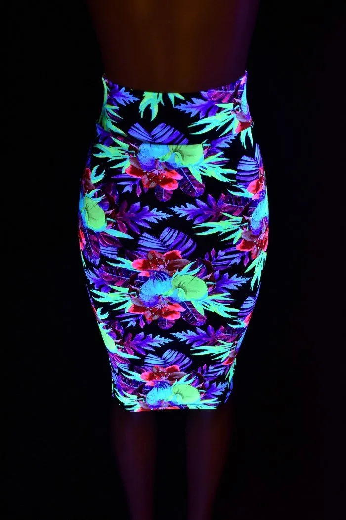 27" Sonic Bloom Pencil Skirt