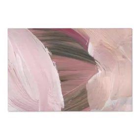 Abstract Area Rug | Blush Pink Cream Acrylic