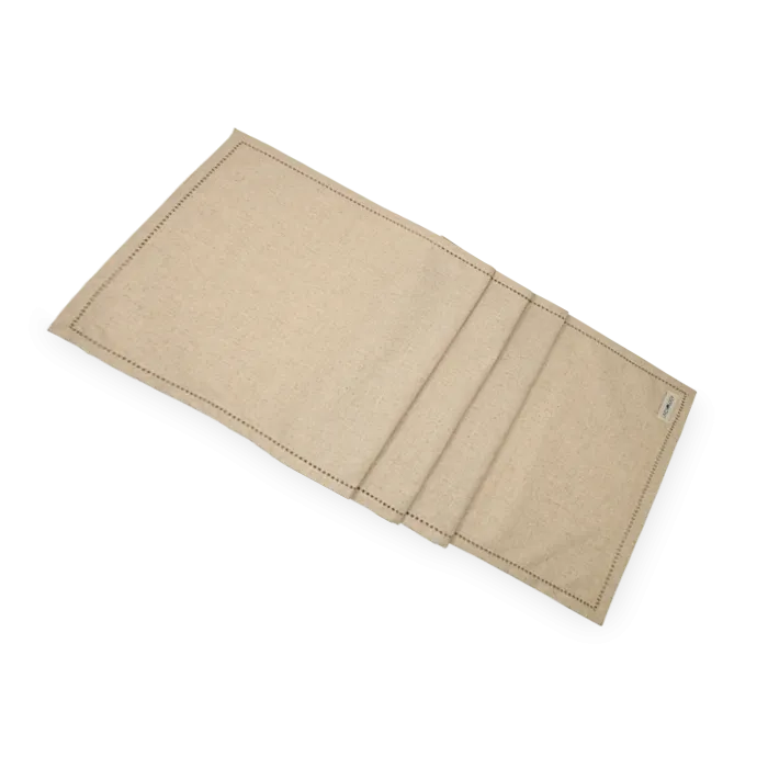 Acrylic Coated Table runner - Buddleia -Natural - Plain