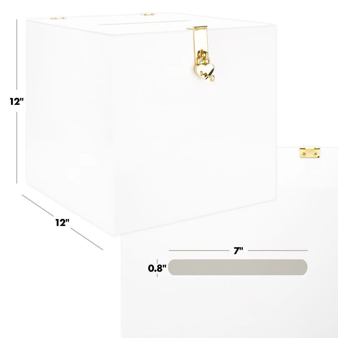 Acrylic Wedding Card Box, Set of 1