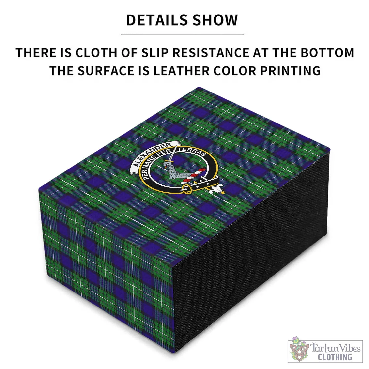 Alexander Tartan Pen Holder with Family Crest