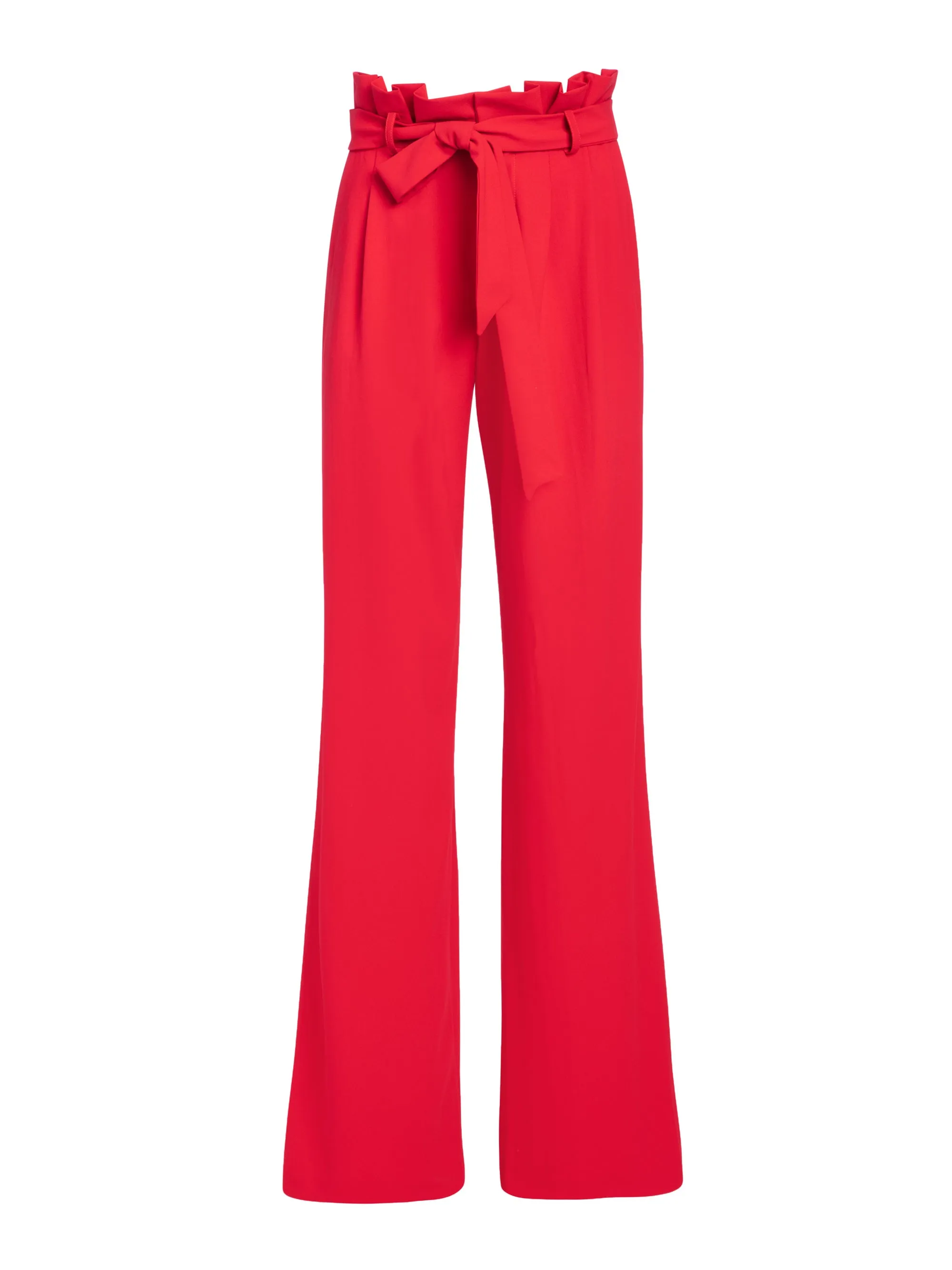 Alice   Olivia- Farrel Paper Bag Pleated Pants in Cherry