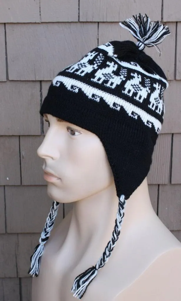 Alpaca Inca Braided Chullo Hat