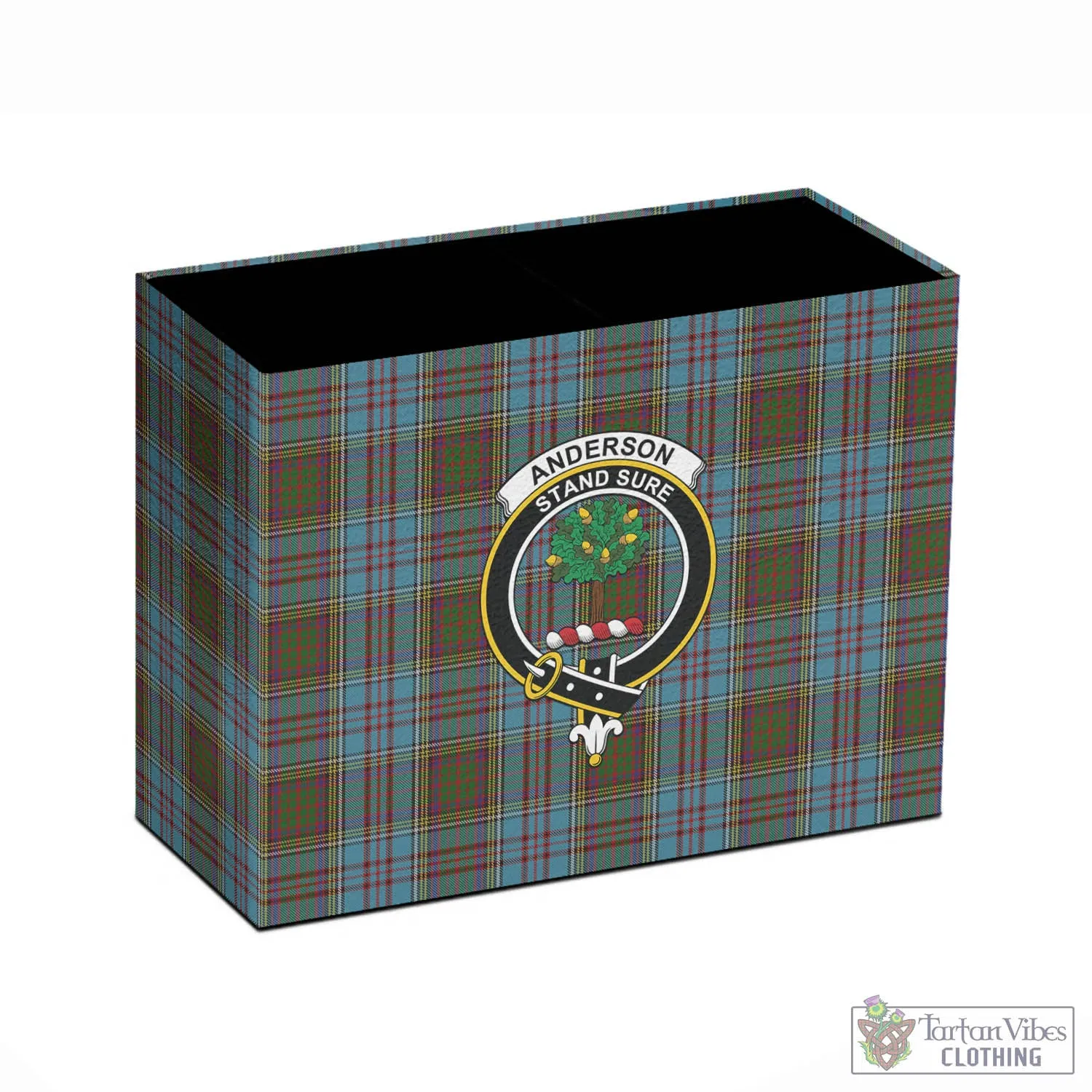 Anderson Tartan Pen Holder with Family Crest