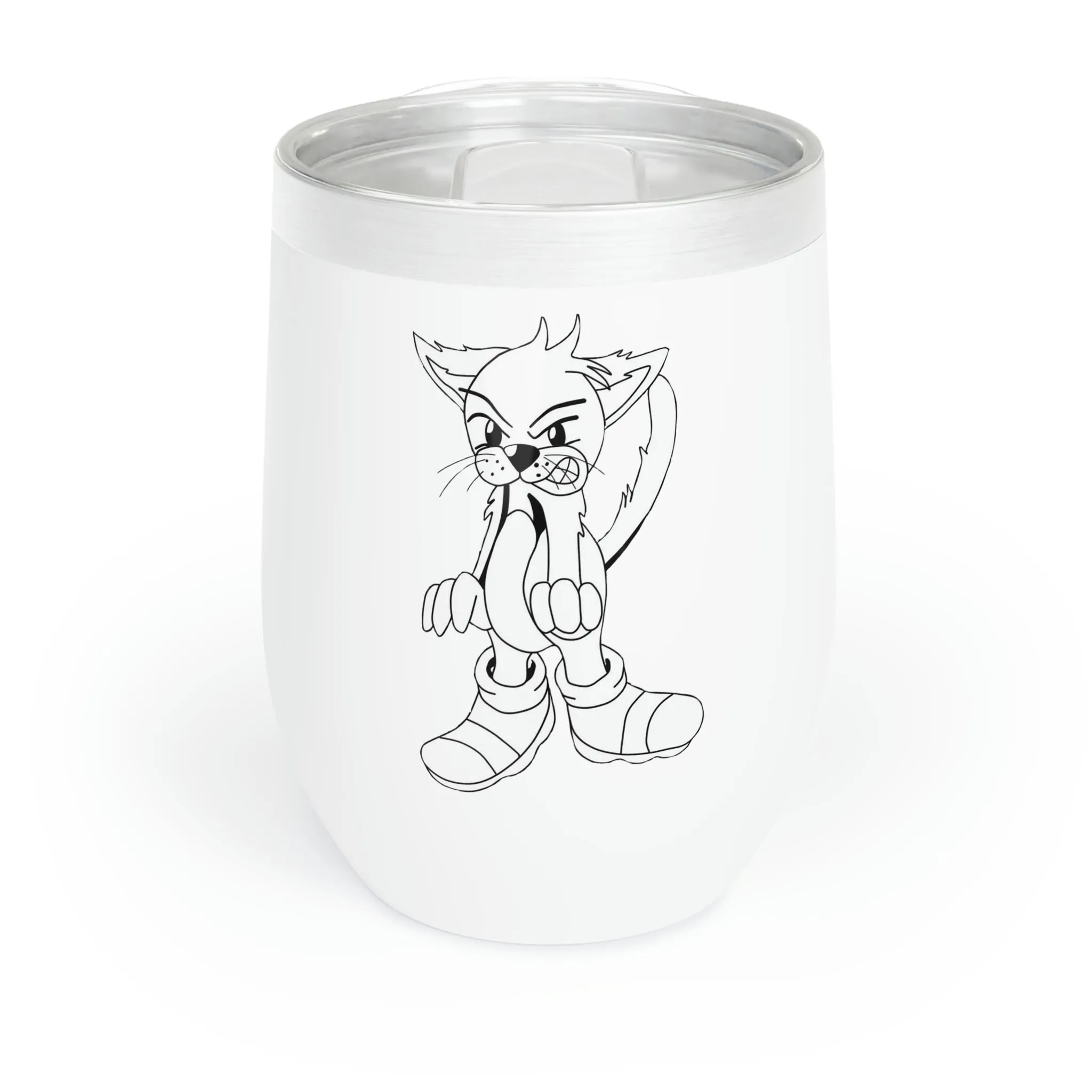 Angry Cat Chill Wine Tumbler