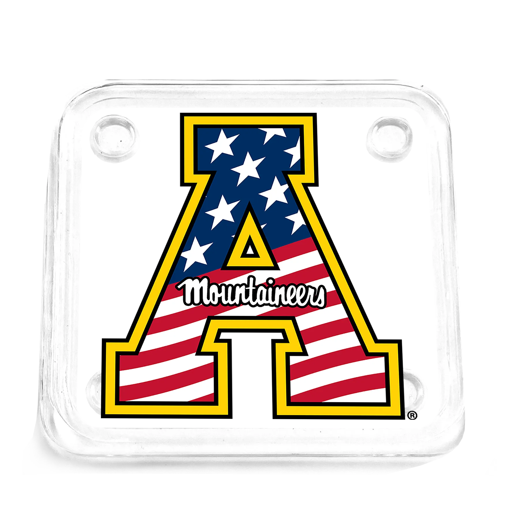 Appalachian State Mountaineers - App State Mountaineers Red, White & Blue Logo Drink Coaster