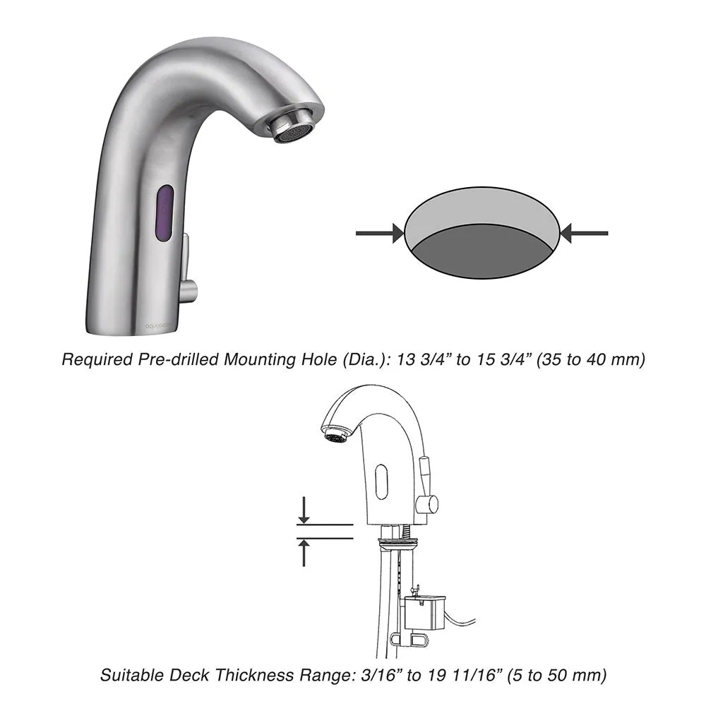 Aquaterior Motion Sensor Touchless Faucet Hot & Cold 7"