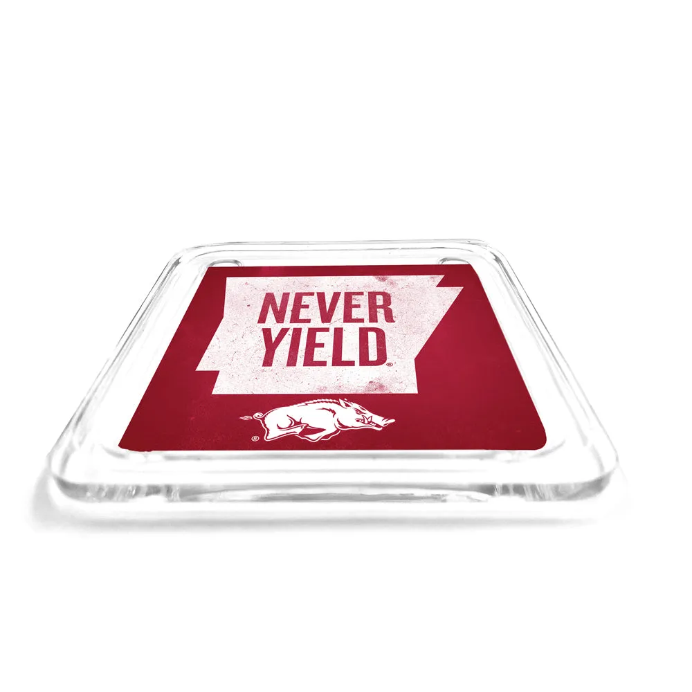 Arkansas Razorbacks - Arkansas Never Yield State Drink Coaster