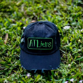 Atliens Distressed Vintage Hip Hop Hat Black