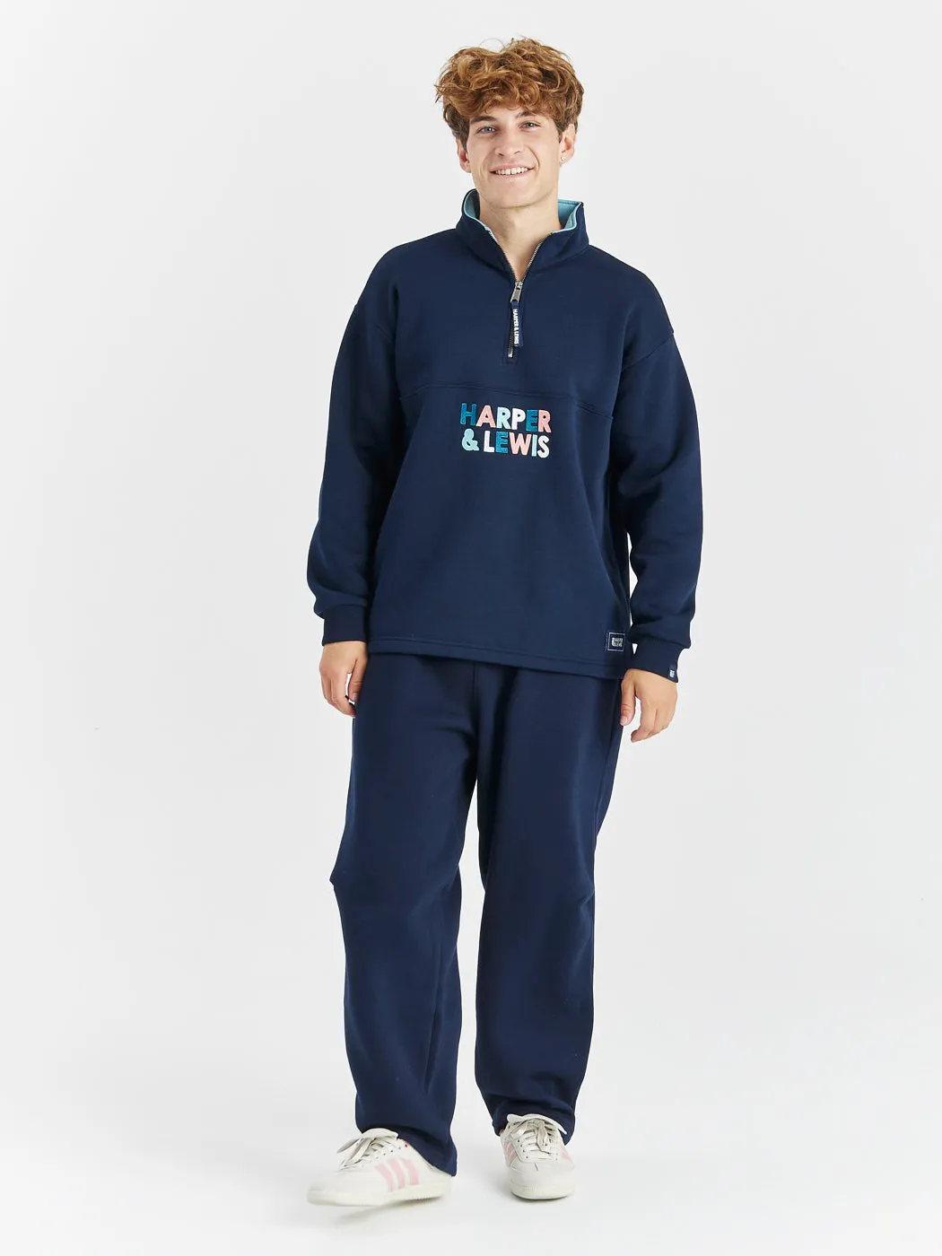 Aya Barrel Joggers Navy