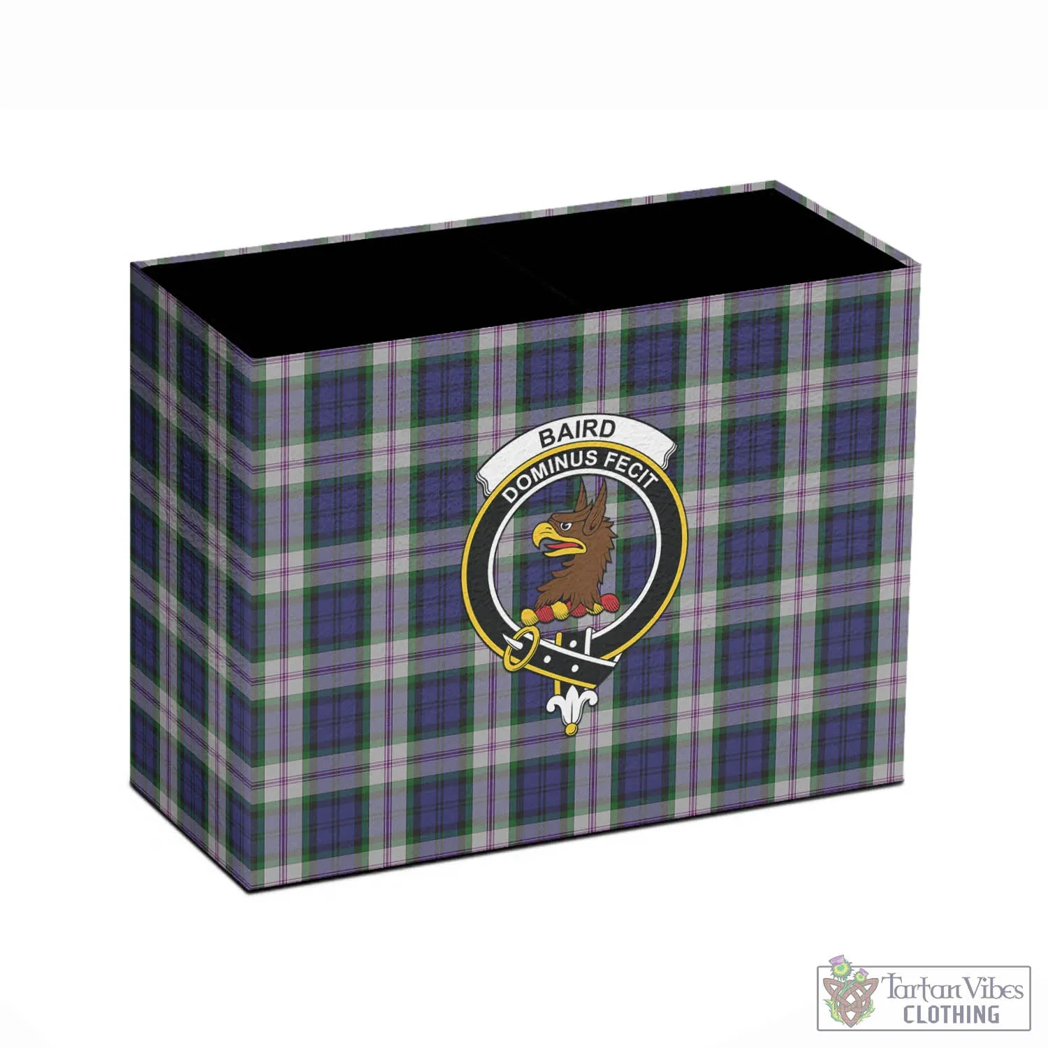 Baird Dress Tartan Pen Holder with Family Crest