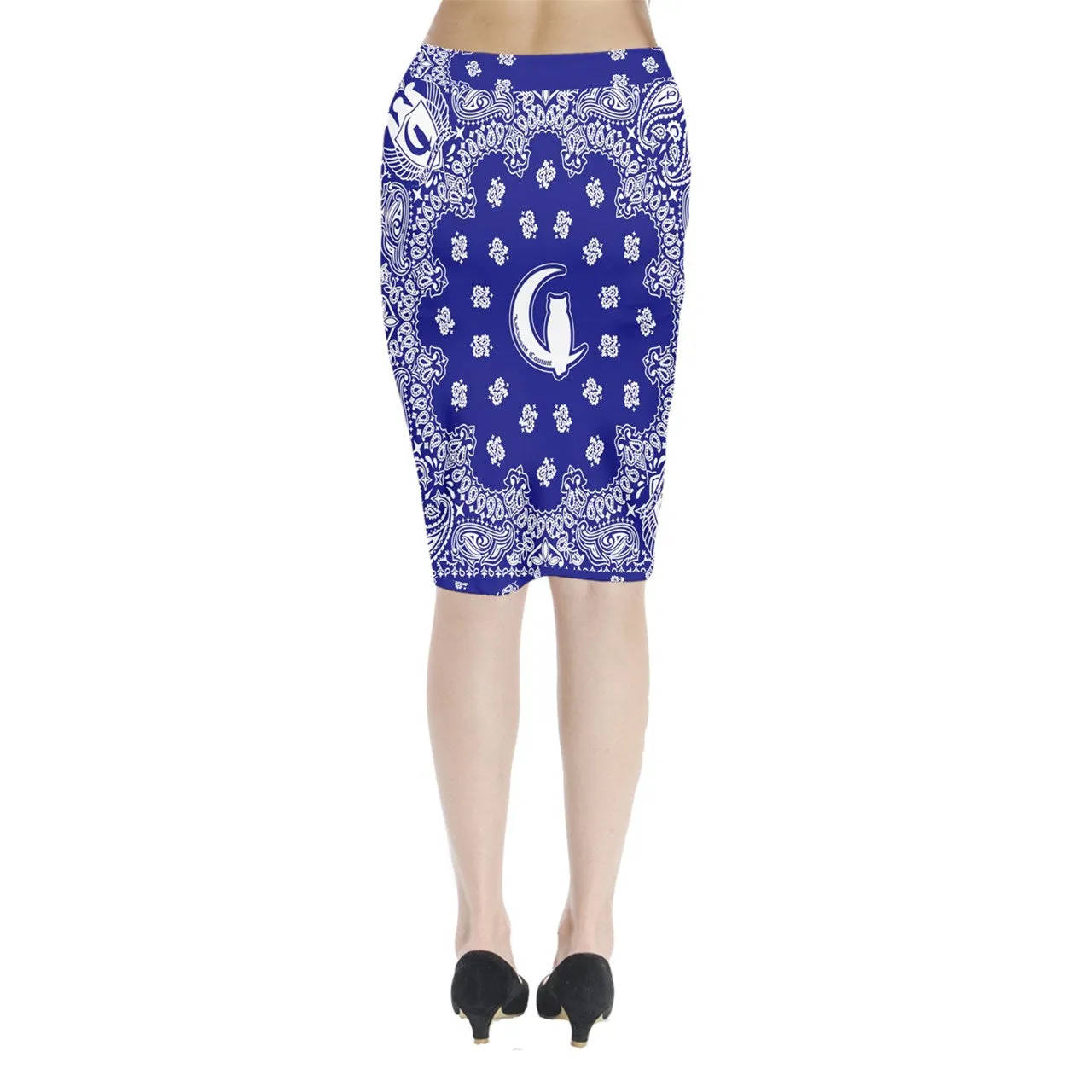 Bandana Cs'up Midi Wrap Pencil Skirt