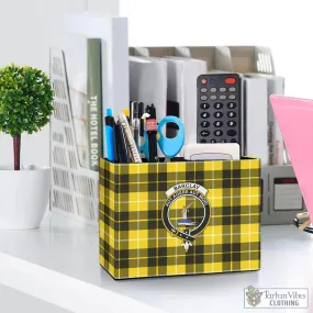 Barclay Dress Modern Tartan Pen Holder with Family Crest