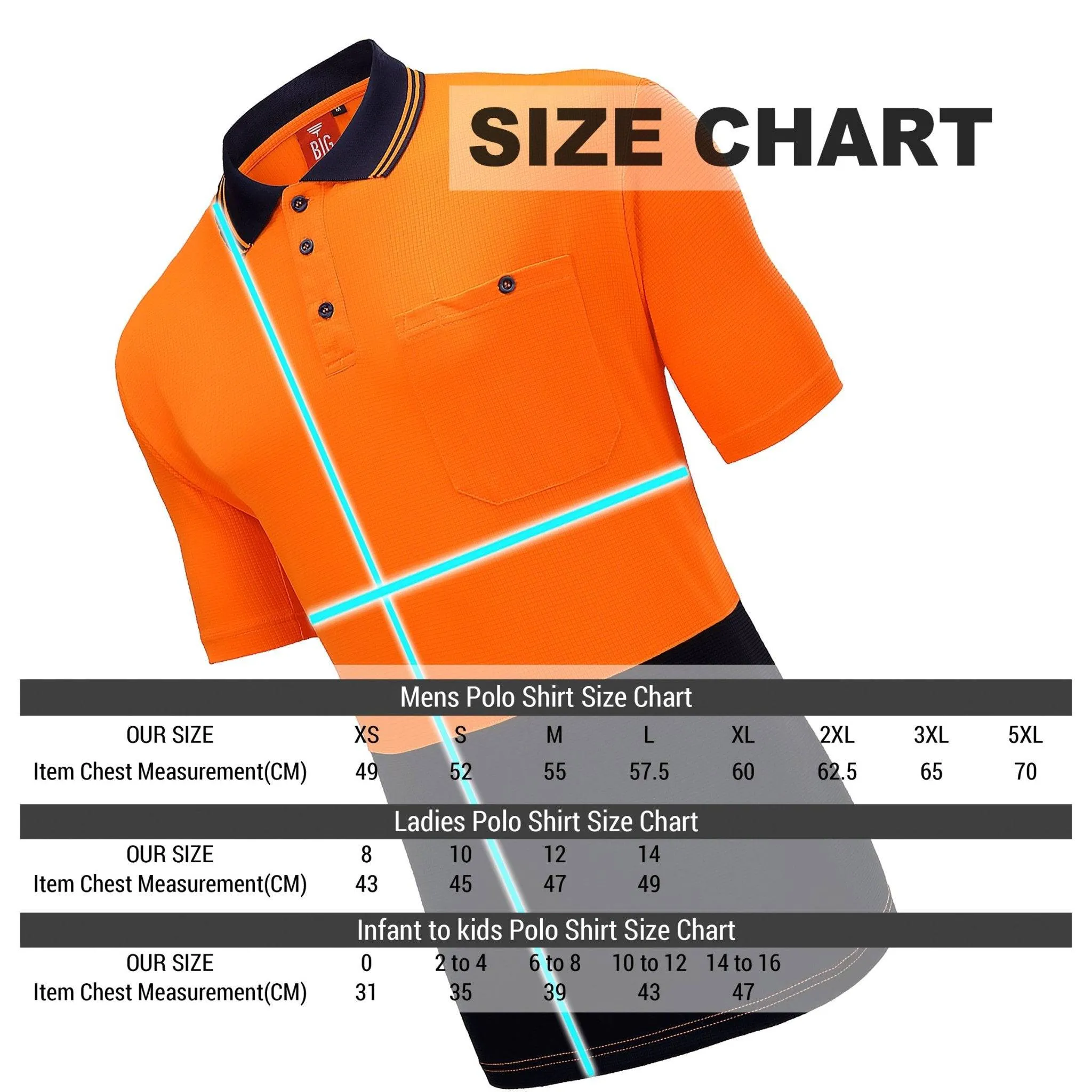 Big Bee Ladies Hi-Vis Polo Shirts, Long Sleeve