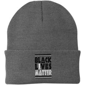 Black Lives Matter Embroidered knit cap