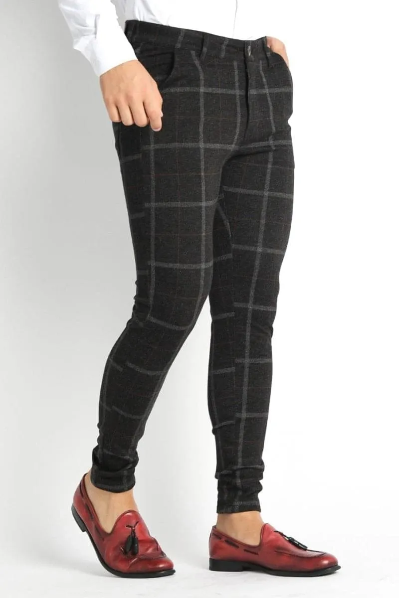 Black Plaid Dress Pants