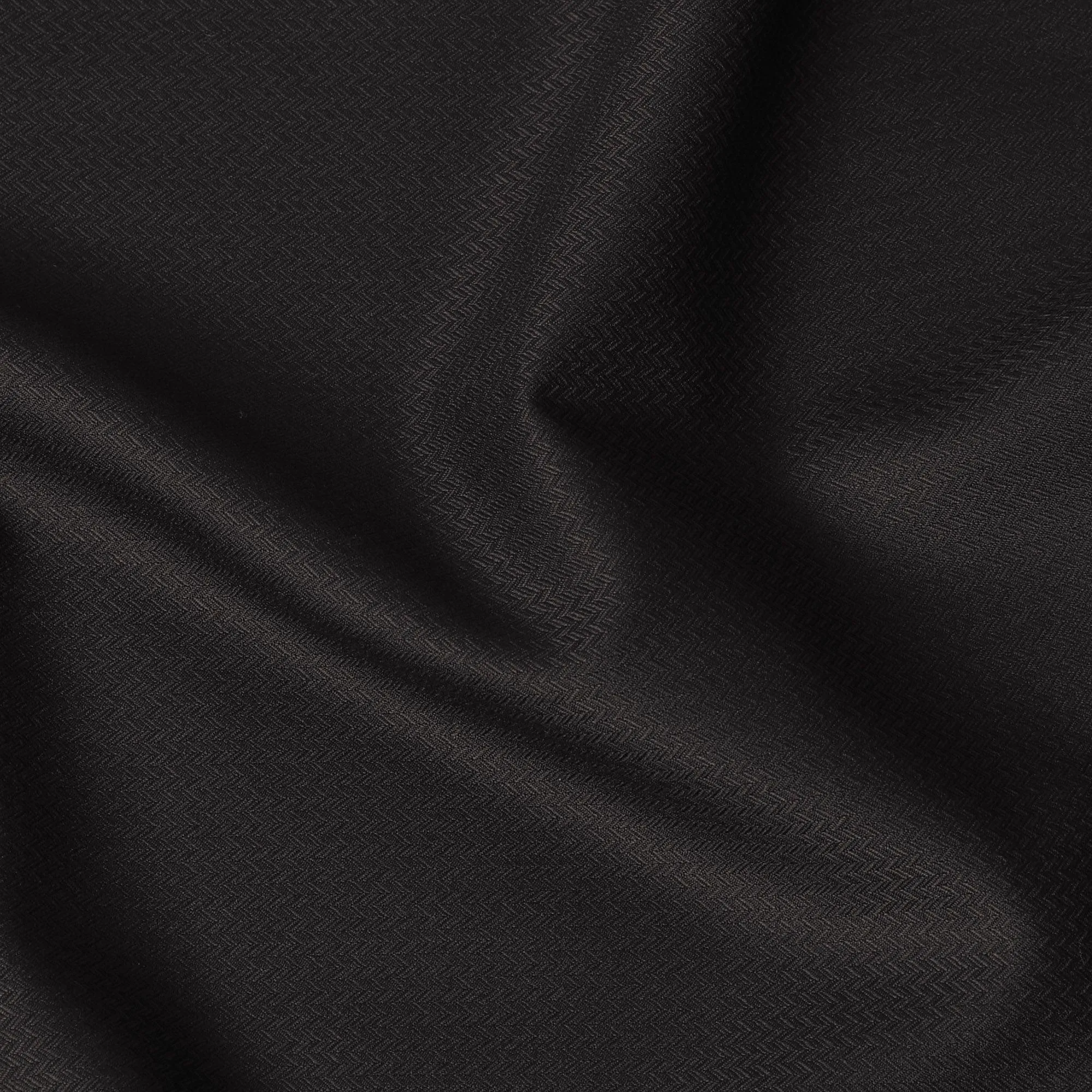 Black premium pure English super 120's all wool suiting fabric in self design-D14824