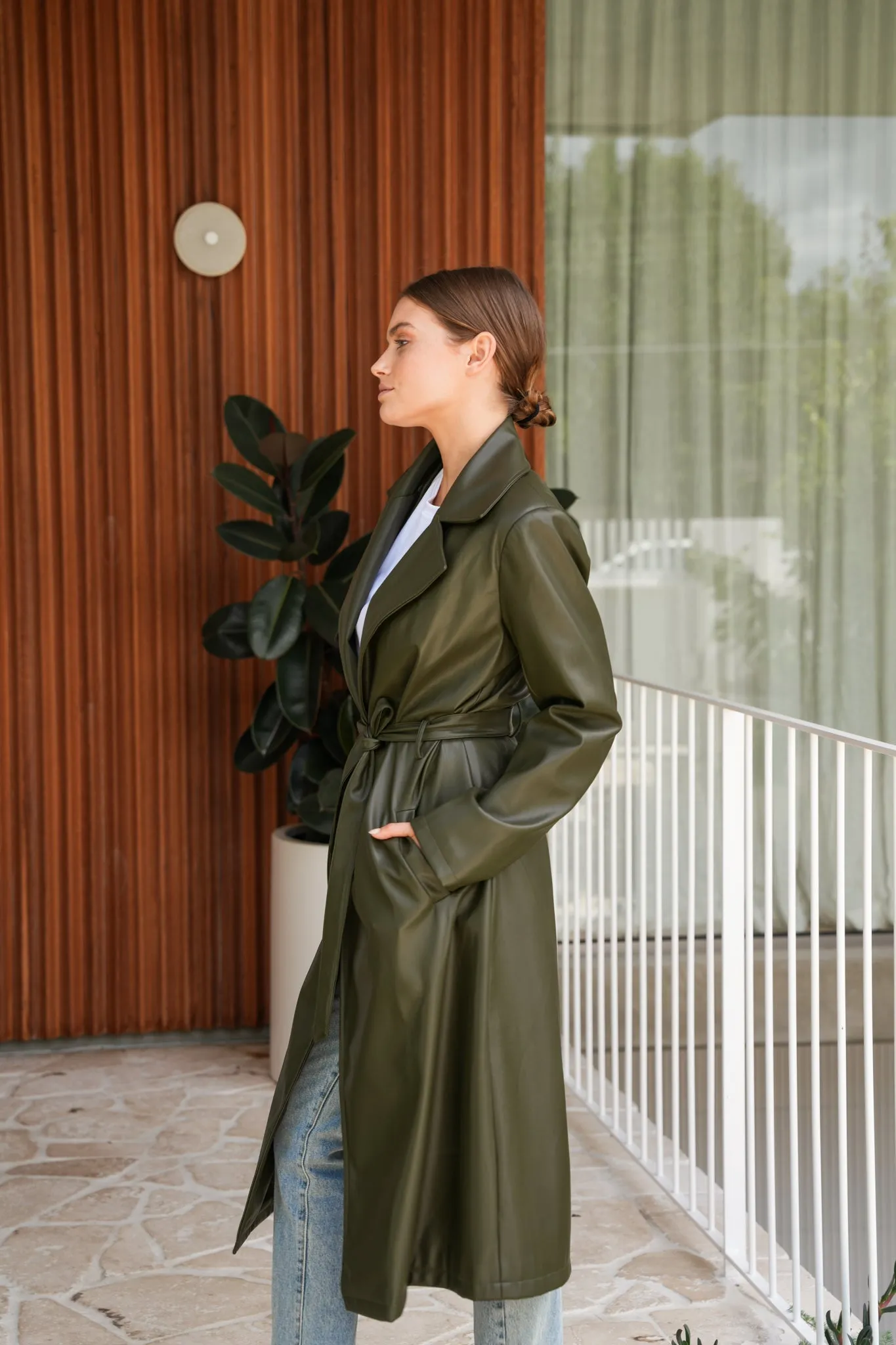 BLAIRE TRENCH - Olive