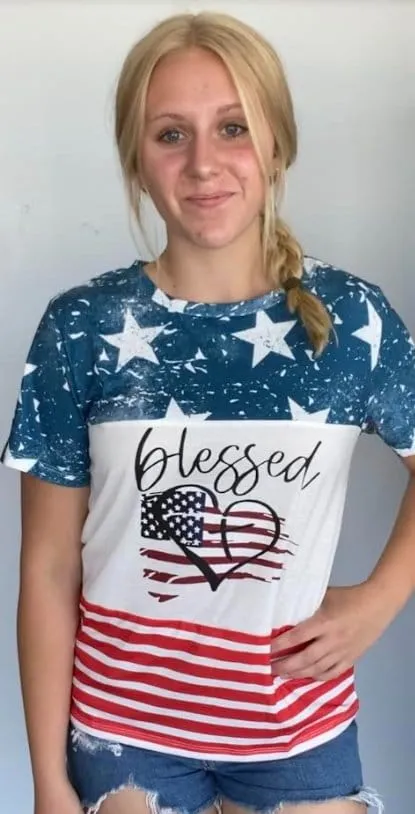 Blessed 4th of July Graphic Shirt