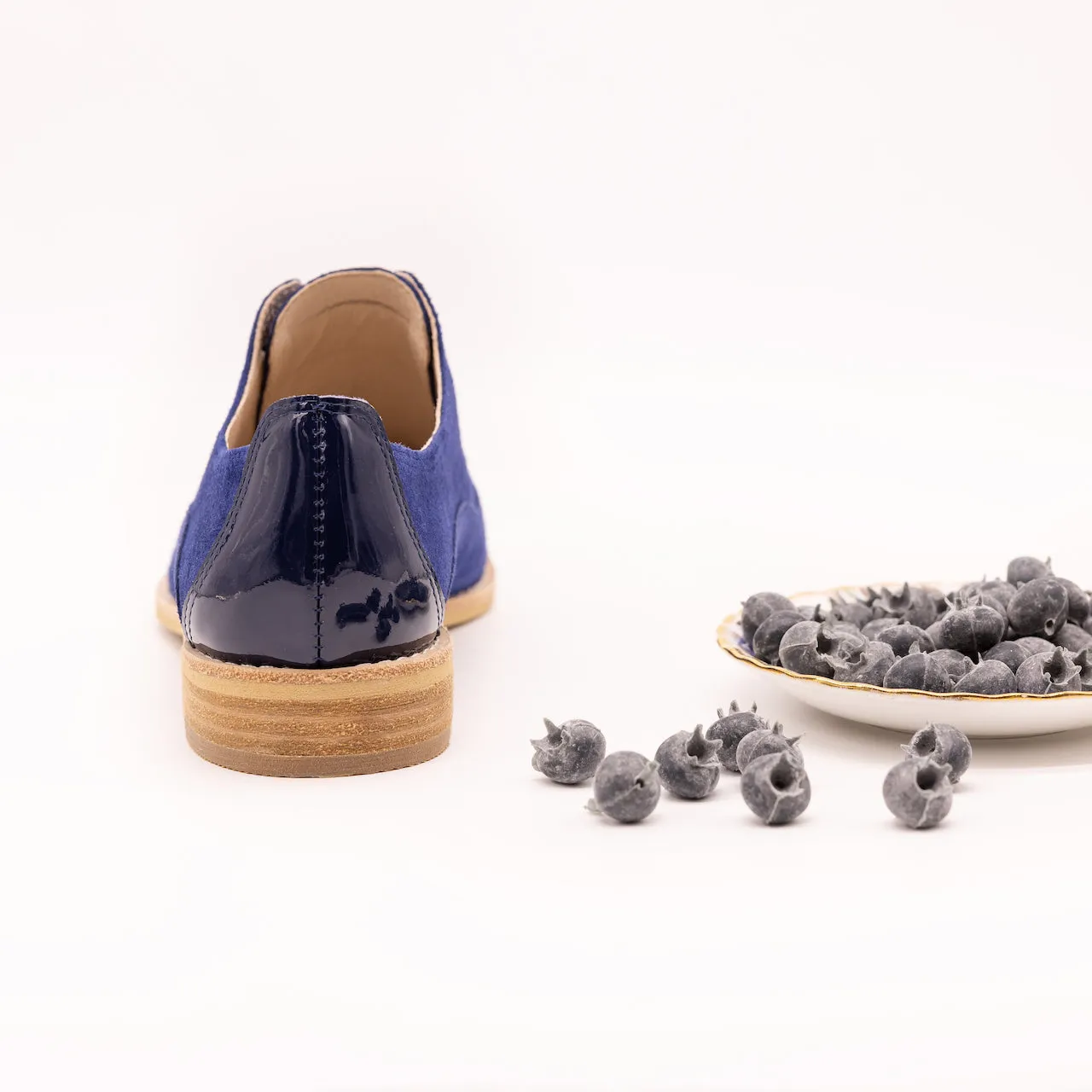 BLUEBERRY DELIGHT Suede Oxfords