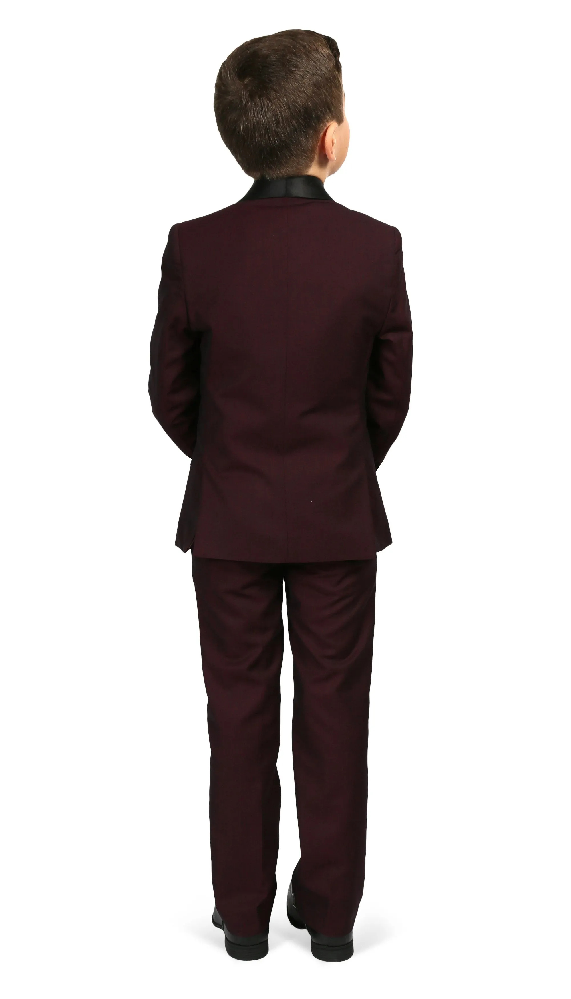 Boys Reno JR 5pc Burgundy Shawl Tuxedo Set