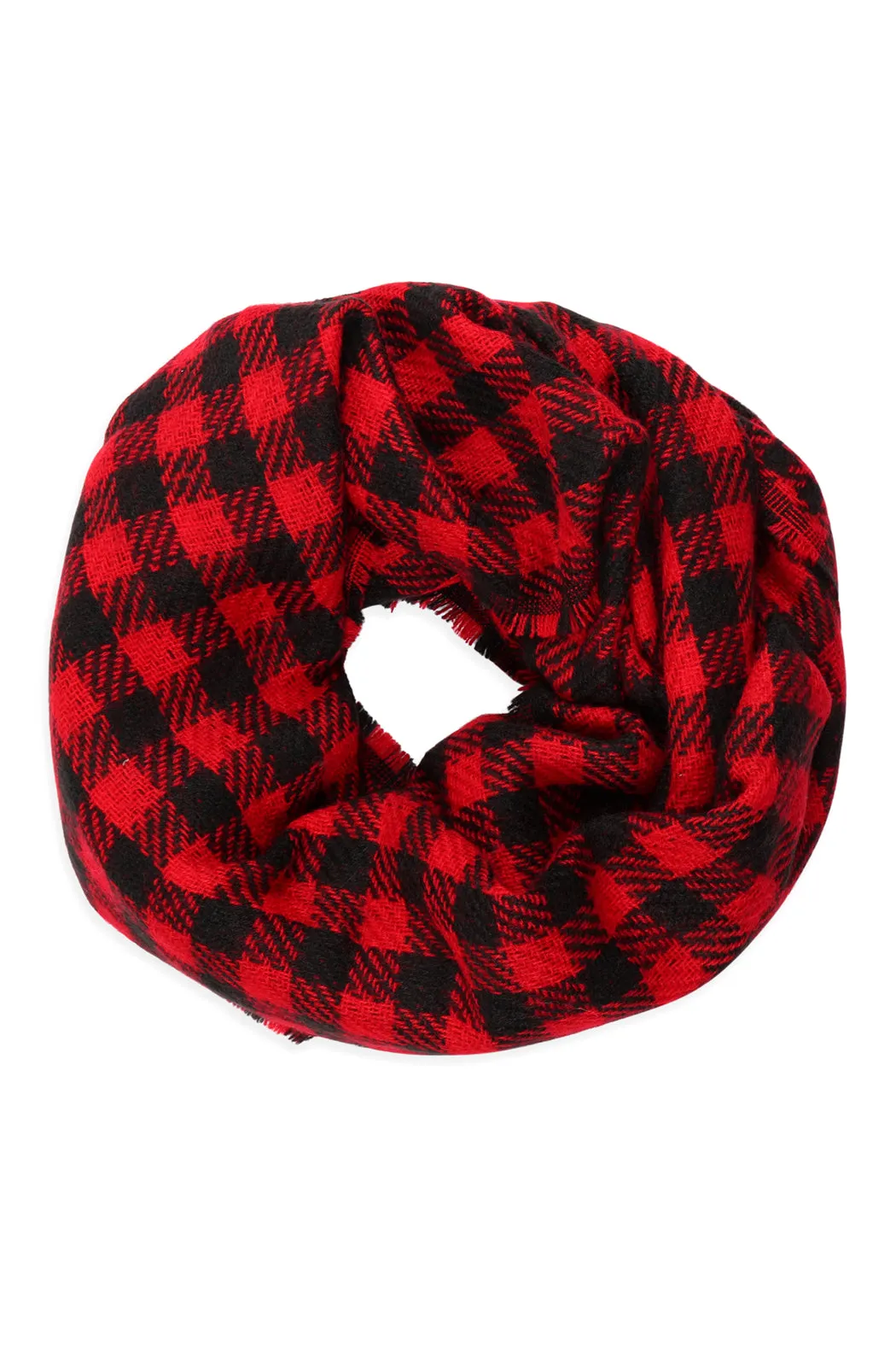 BUFFALO PLAID INFINITY SCARF/6PCS (NOW $3.50 ONLY!)