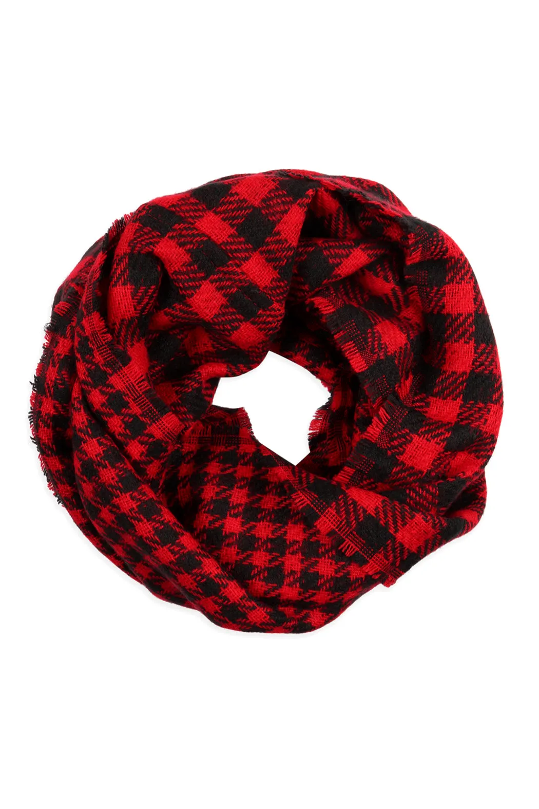 BUFFALO PLAID INFINITY SCARF/6PCS (NOW $3.50 ONLY!)