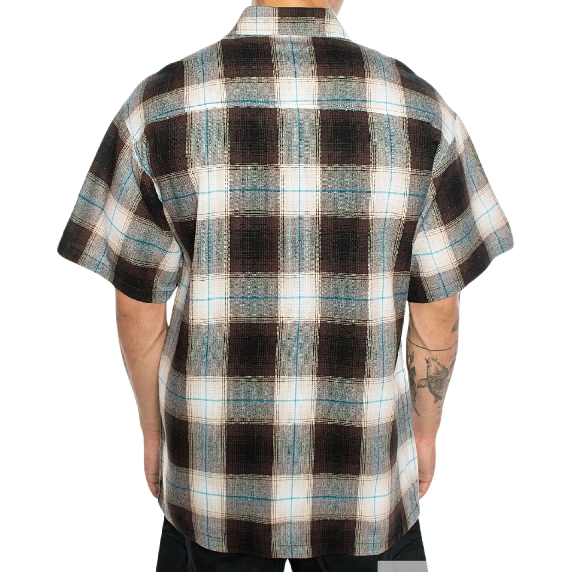 CAL TOP 2000 S/S Plaid Color Base: Brown/Blue