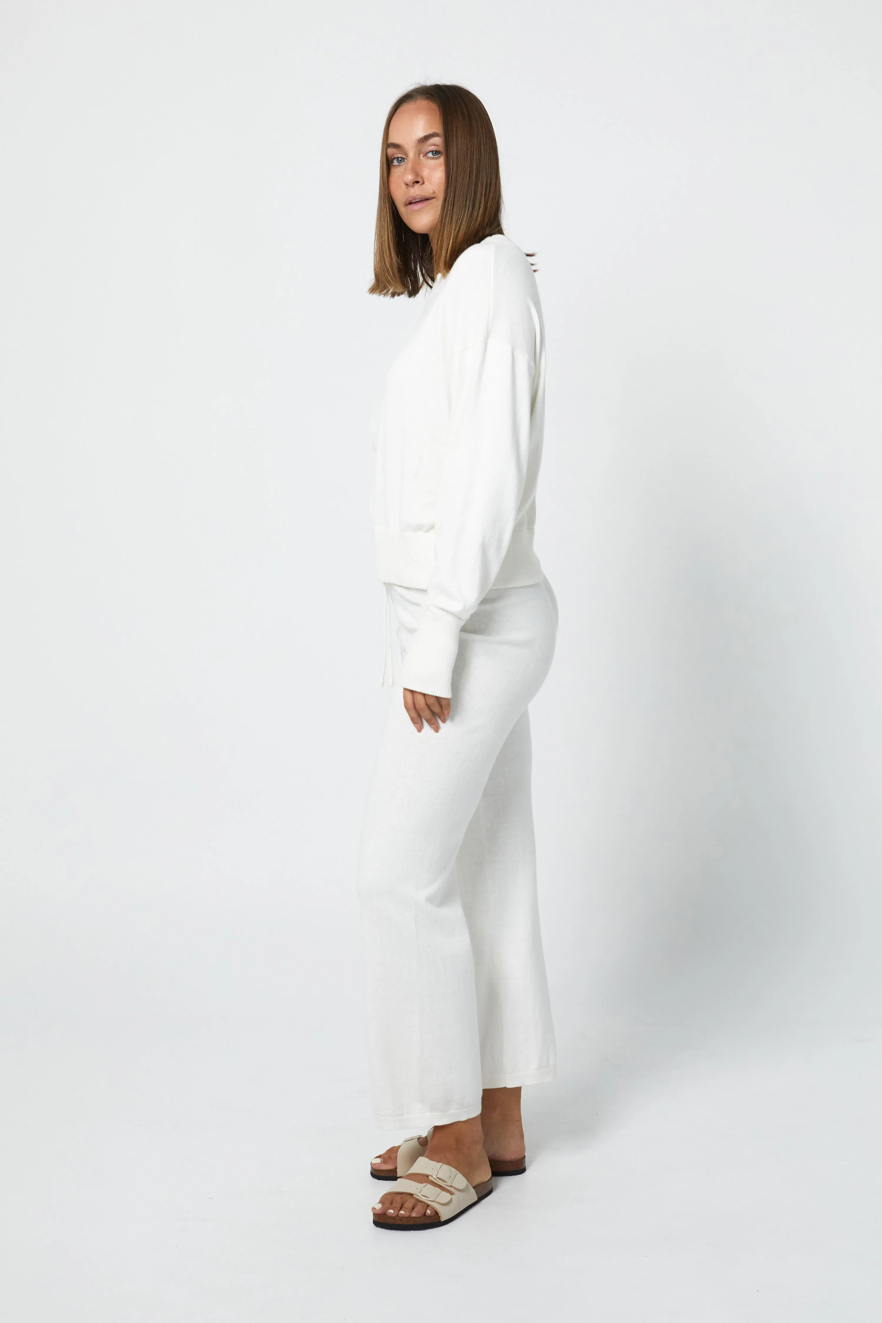 CALLIE LOUNGE PANT - WINTER WHITE