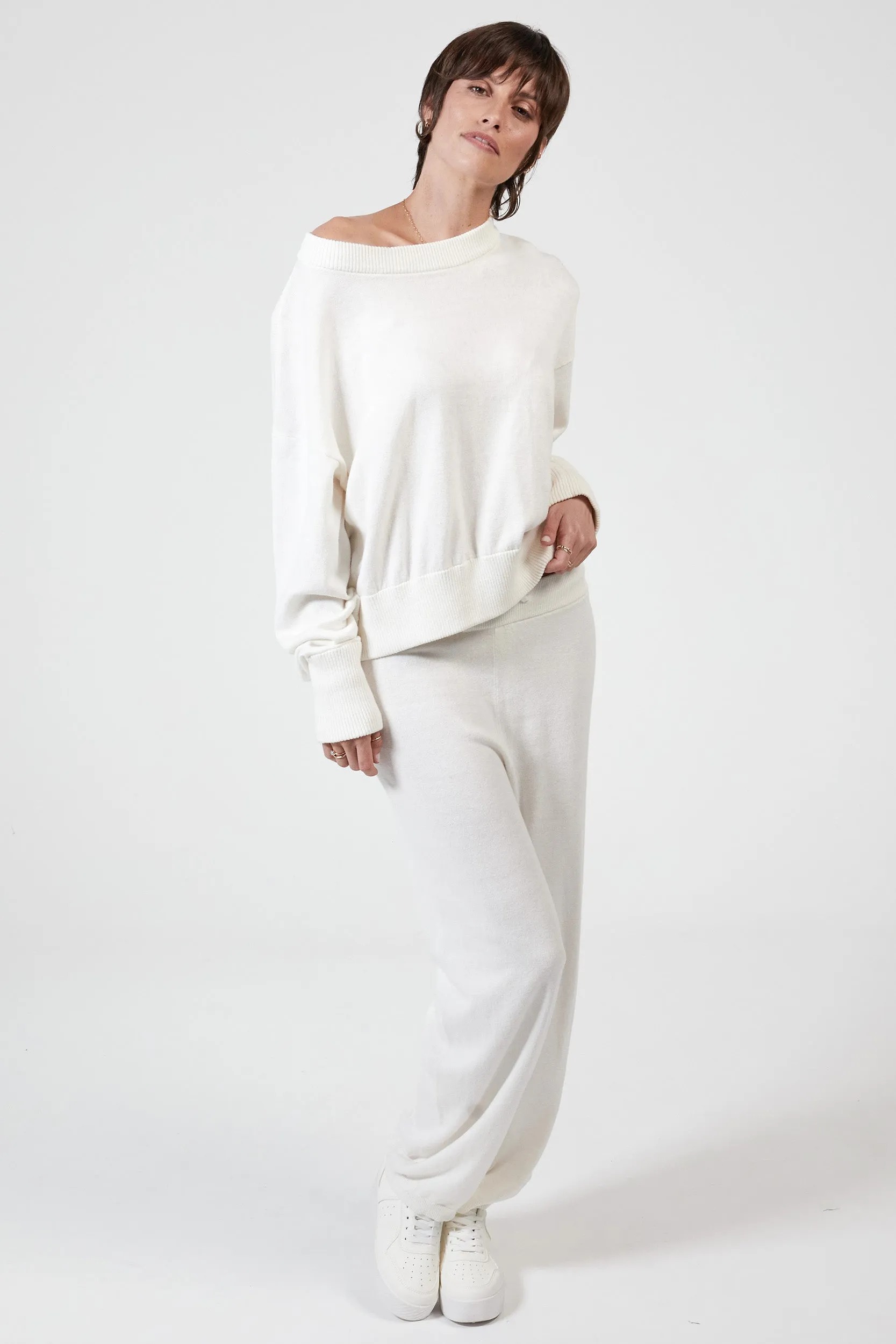 CALLIE LOUNGE PANT - WINTER WHITE