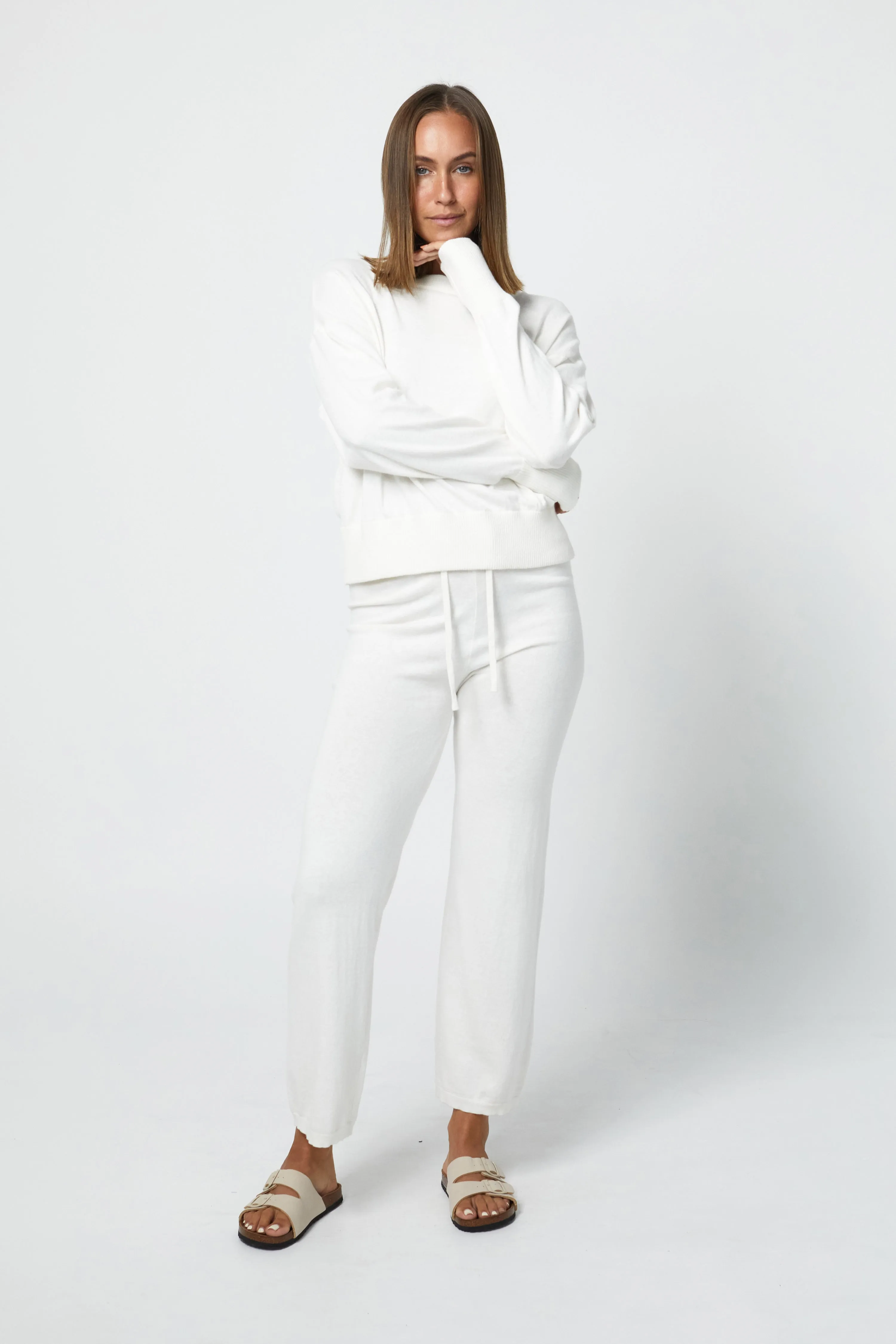 CALLIE LOUNGE PANT - WINTER WHITE