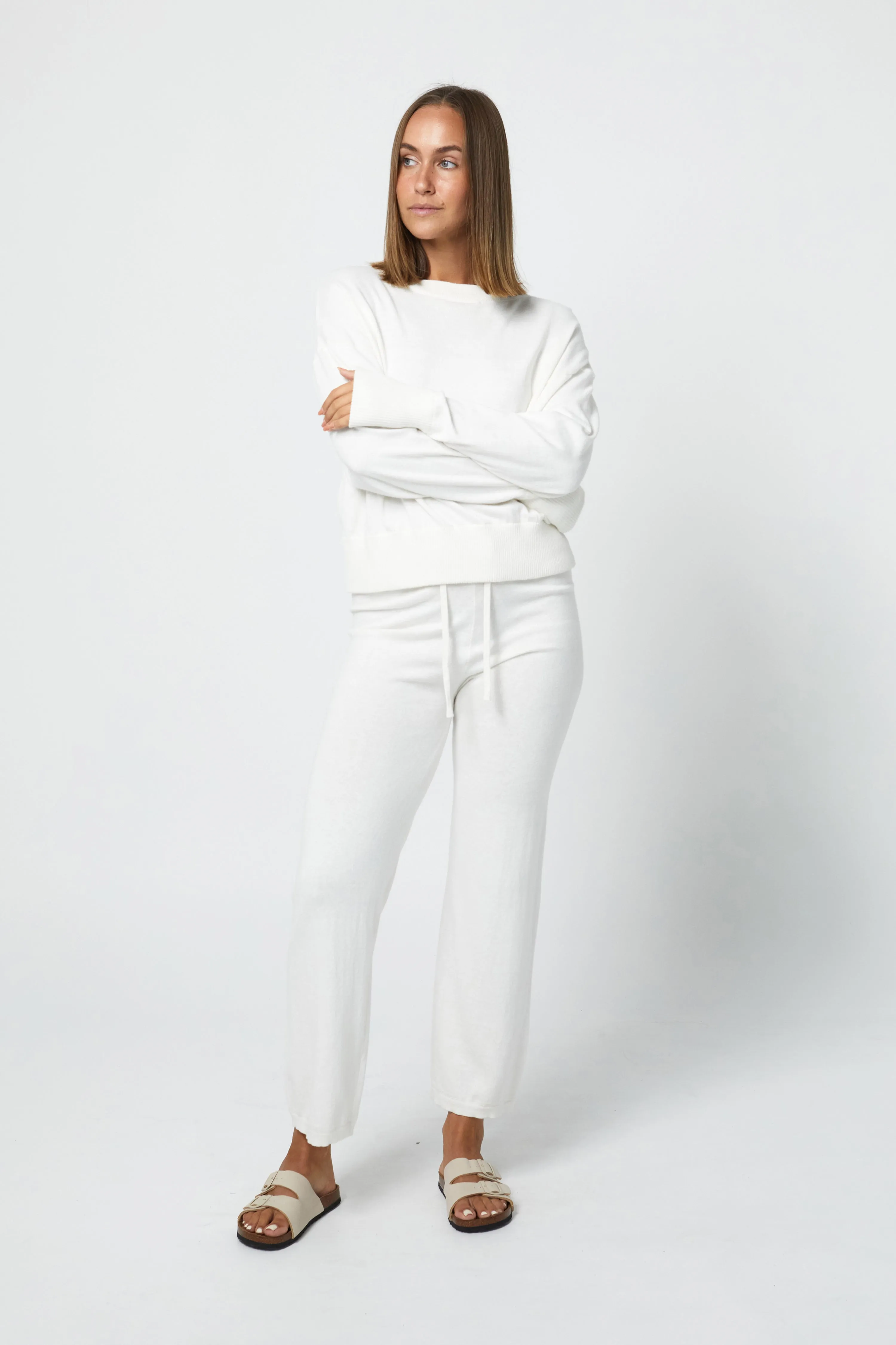 CALLIE LOUNGE PANT - WINTER WHITE