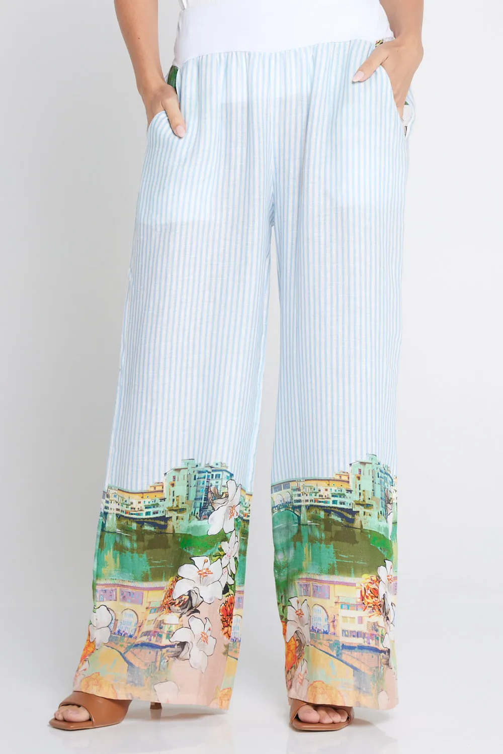 Calliope Pants - Seaside Gardens