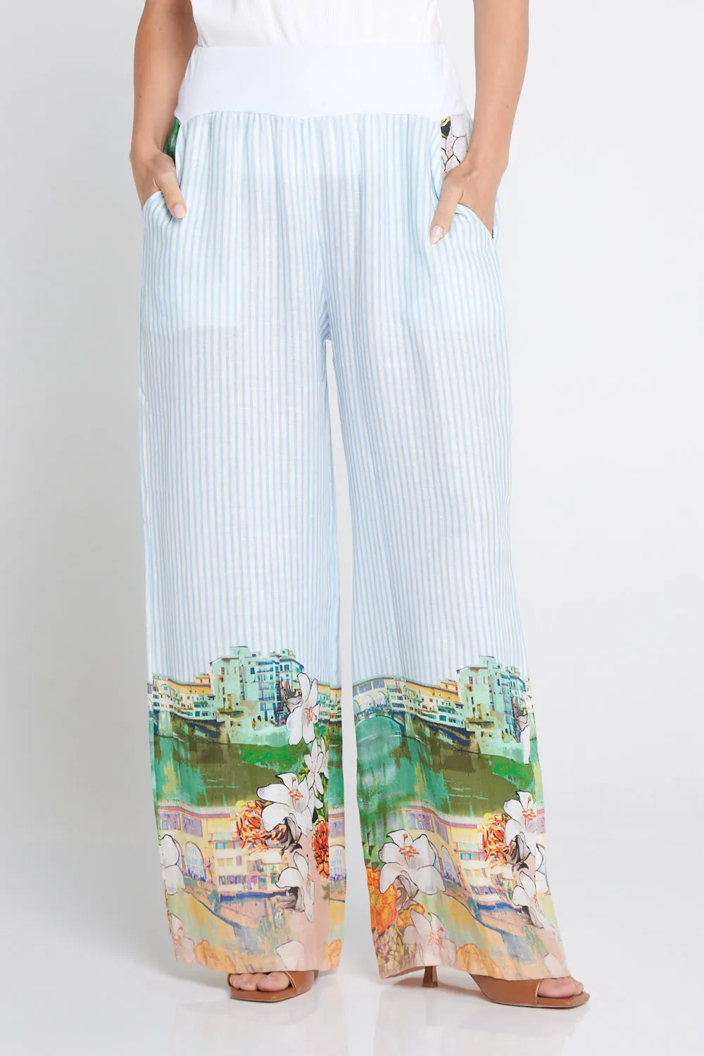 Calliope Pants - Seaside Gardens