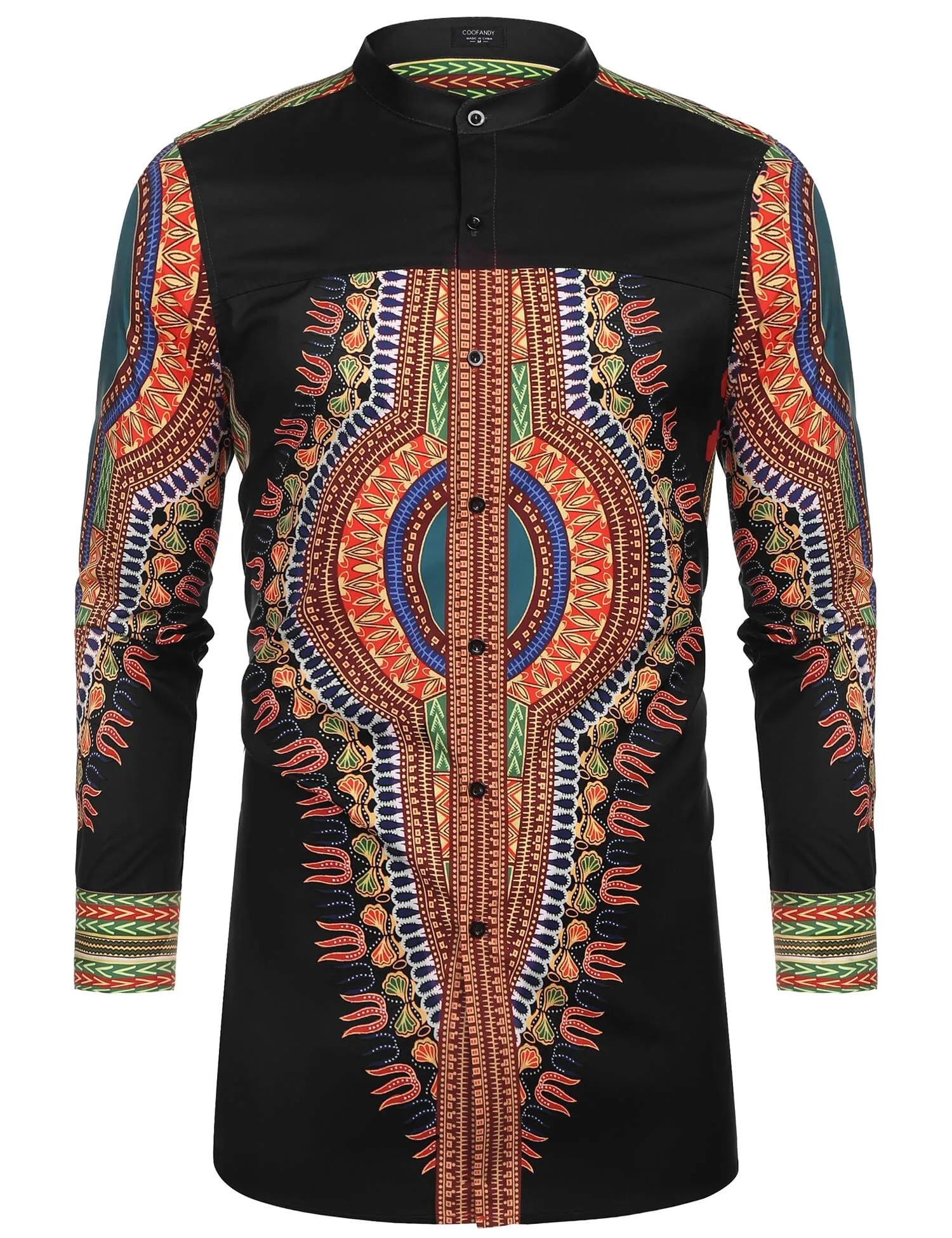 Casual Ethnic Graphic Long Shirt (US Only)