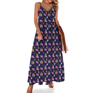 Cat Favoites Women's Summer Slip Long Dress