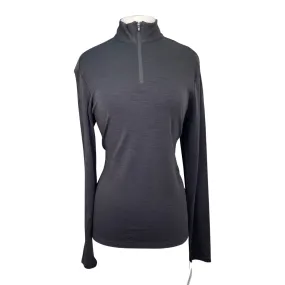 Cavalleria Toscana Tech Wool Half Zip Turtleneck in Grey/Black - Women's Medium