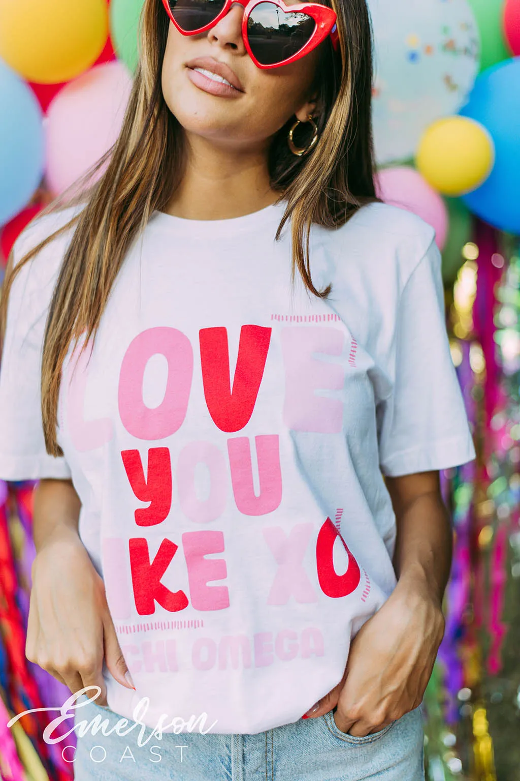 Chi O Love You Like XO Tee