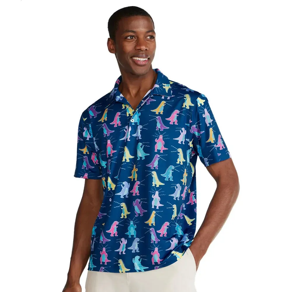 Chubbies Men's Tyrannosaurus Rep Performance Polo