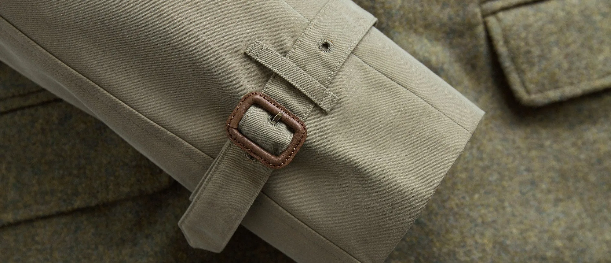 Clapton Cotton Gabardine Sage with Tweed Body