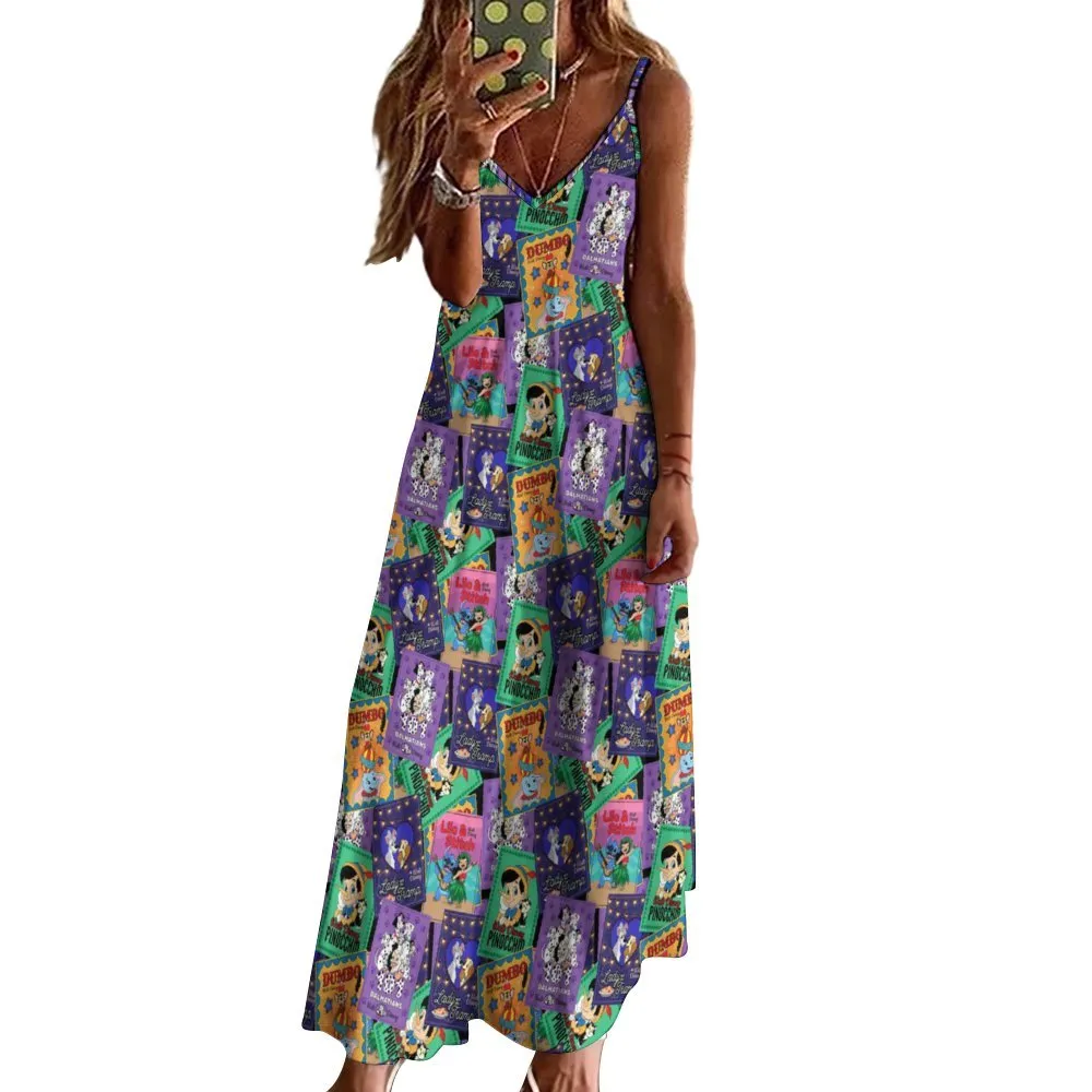 Classic Posters Women's Summer Slip Long Dress