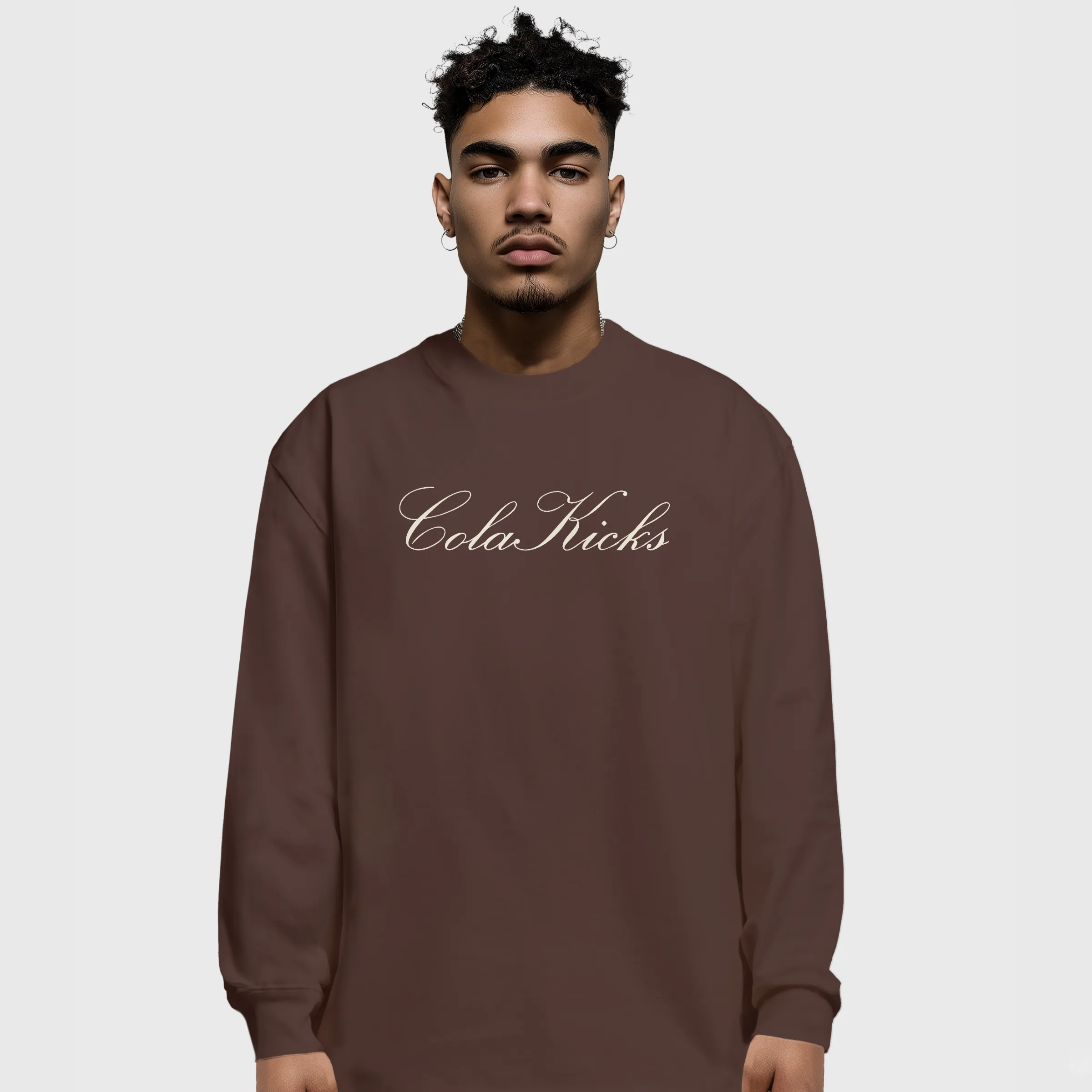 ColaKicks Mocha Embroidered L/S  T-Shirt