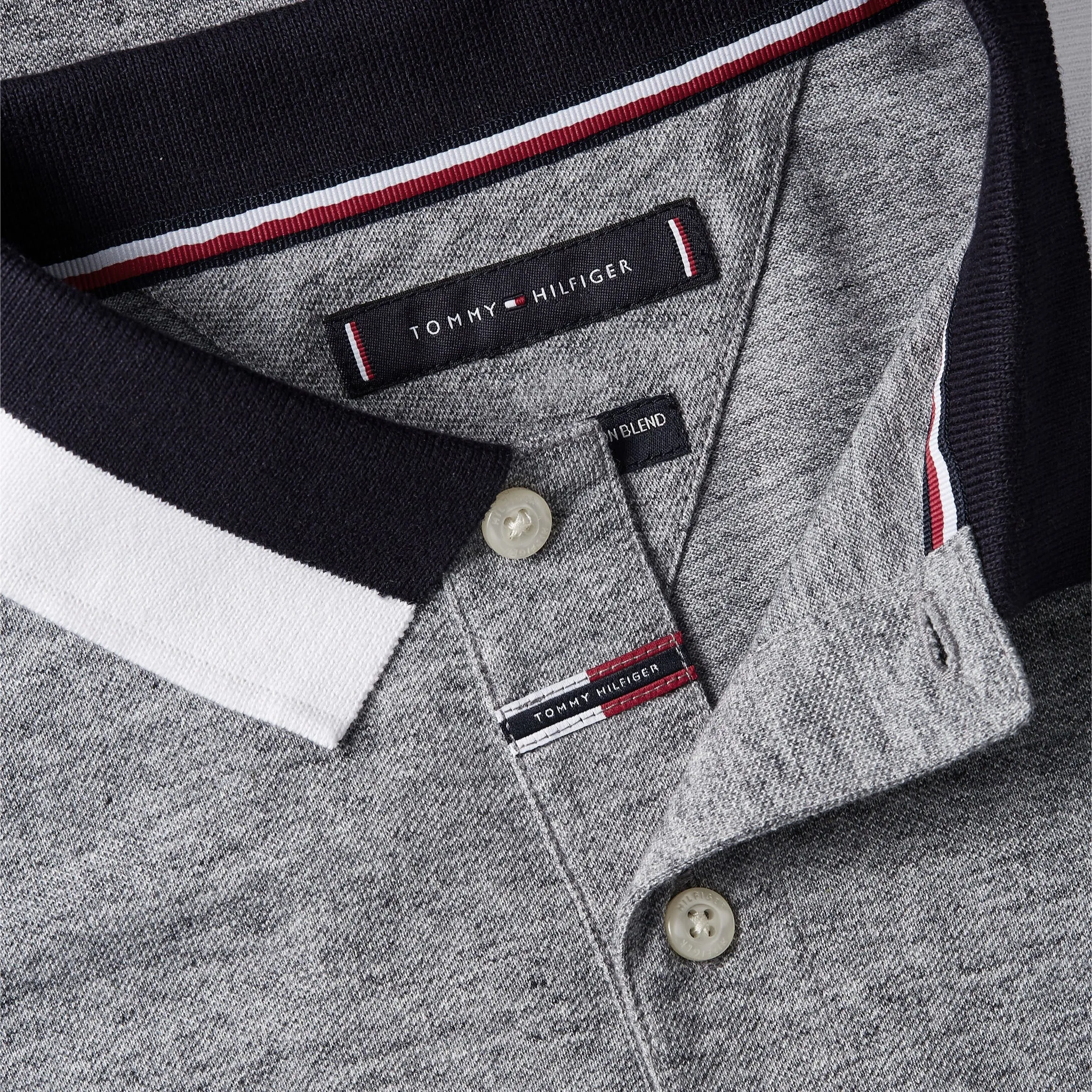 Colour Block Polo - Dark Grey