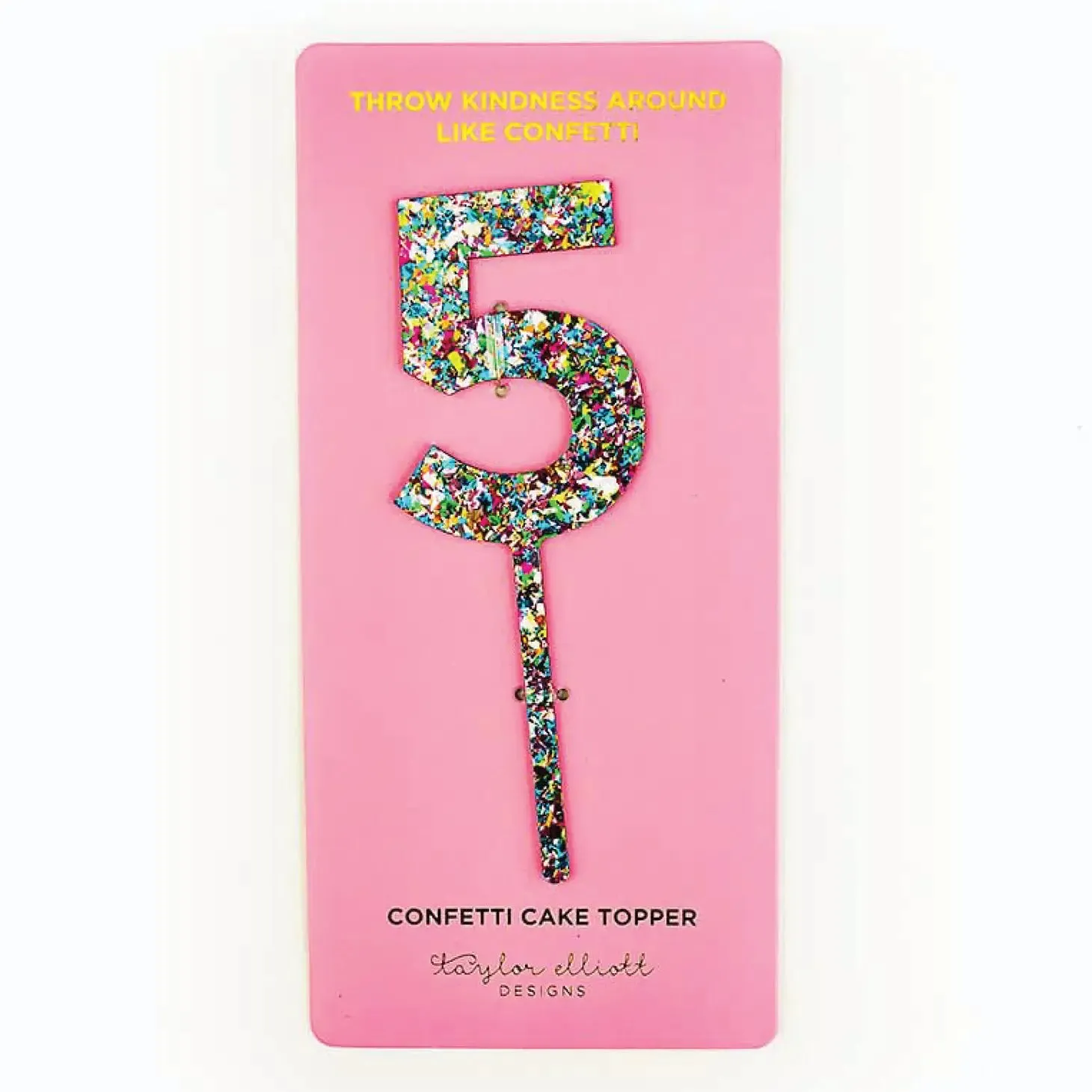 Confetti Number Cake Topper