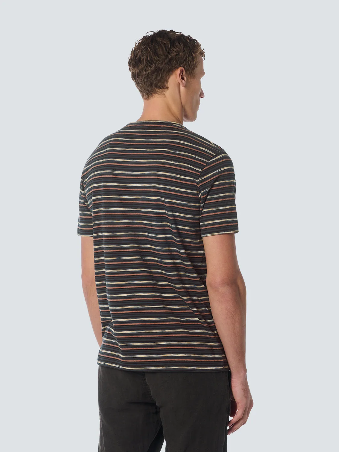 Crew Neck Stripe Tee: Night