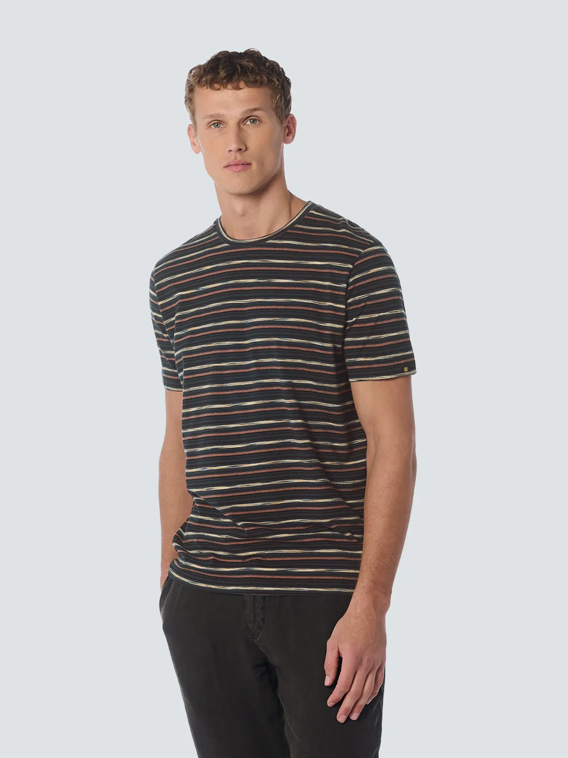 Crew Neck Stripe Tee: Night