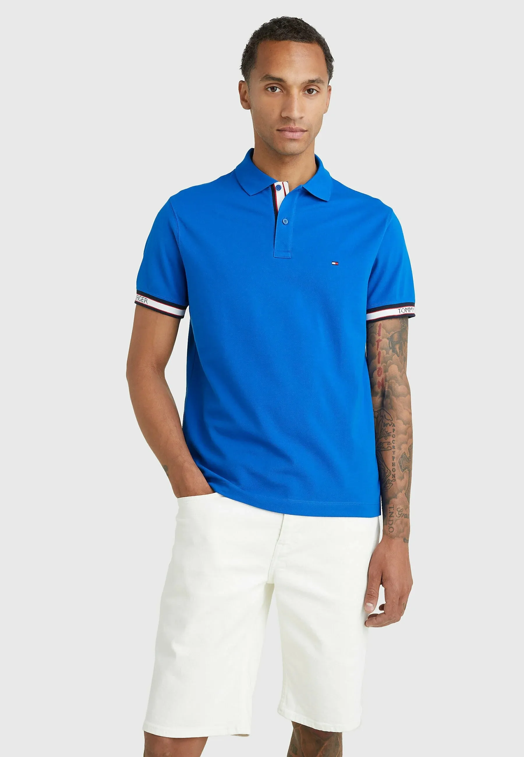 Cuff Branding Regular Polo - Greek Isle Blue