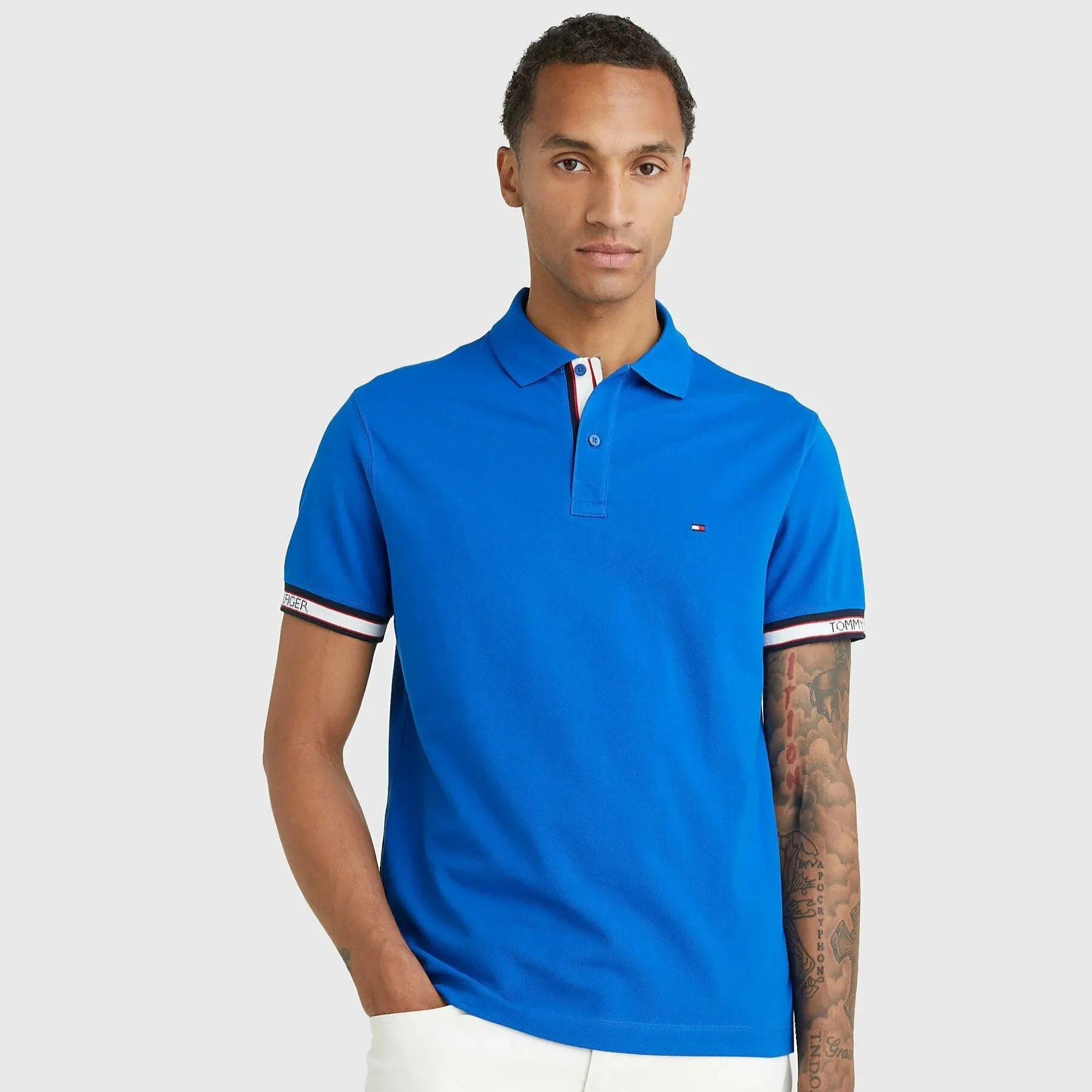 Cuff Branding Regular Polo - Greek Isle Blue