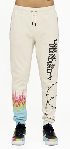 CULT NOVELTY SWEATPANT IN CREAM